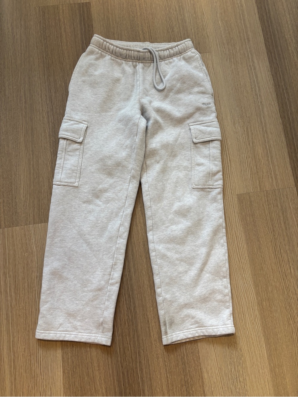 Aritzia TNA Light Gray Cargo Sweat Joggers